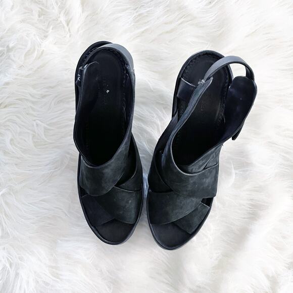 Rag & Bone Black Suede Sloane Platform Sandal - Picture 3 of 10